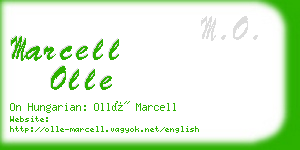 marcell olle business card